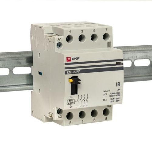 Контактор модульный КМ РУ 40А 4NO (3 мод,) PROxima | код km-3m-40-40 | EKF фото 3