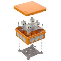Коробка огнестойкая для о/п двухкомпонентная 60-0303-FR2.5-8 Е15-Е120 RAL2004 100х100х40 (16 шт/кор) Промрукав | код 60-0303-FR2.5-8 | ПРОМРУКАВ