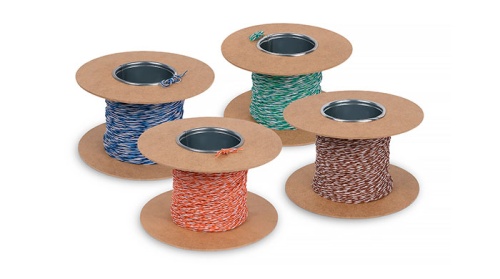 Cabeus UTP-1P-Cat.5e-SOLID-CROSS-100-BL (Jumper Wire) Кроссировочная витая пара, неэкранированная U/UTP, категория 5e, 1 пара (24 AWG), одножильный (solid), без общей внешней оболочки, синяя (100 м) | код 10966c | Cabeus