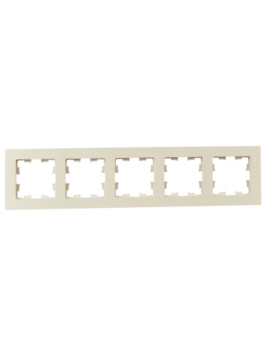BRITE Рамка 5-мест. РУ-5-Бр беж. рифленый IEK | код BR-M52-51-K10 | IEK фото 2
