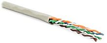 Hyperline UUTP4-C6-P24-NCR-IN-PVC-GY-305 (305 м) Кабель витая пара. неэкранированная U/UTP. категория 6. 4 пары (24 AWG). многожильный (patсh). без разделителя. PVC. -20 С – +75 С. серый | код 236322 | Hyperline