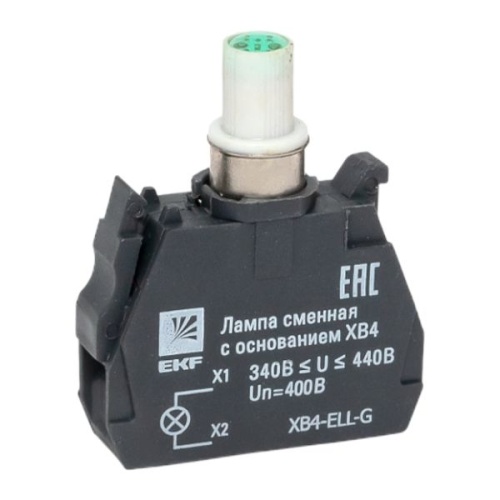 Лампа сменная c основанием XB4 зеленая 400В PROxima | код XB4-ELL-G | EKF фото 2