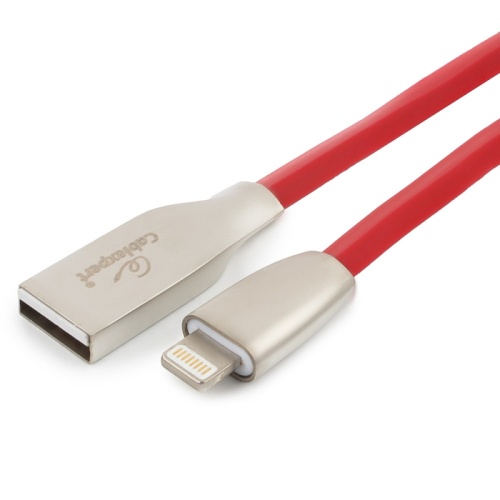 Кабель Cablexpert для Apple CC-G-APUSB01R-1.8M, AM/Lightning, серия Gold, длина 1.8м, красный, блистер | код CC-G-APUSB01R-1.8M | Cablexpert
