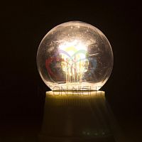 Лампа светодиодная 1Вт 6LED Шар d45 E27 тепл. бел. колба прозр. эффект лампы накаливания | код 405-126 | Neon-Night