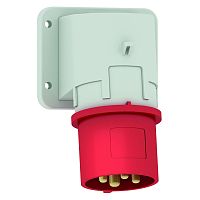 Вилка настенная 32A, 4р(3P+PE), 6h, 400V, IP44, 75х90 мм Bals2663 | код 2663 | Bals