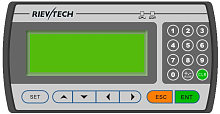 Панель управления кнопочная, STN 4.3, 192x64, ARM CORTEX-M3 72 МHz, ROM 256KB, RAM 256KB, 2xCOM RS232/422/485, USB Type-B, IP65 | код RTP1043 | Rievtech