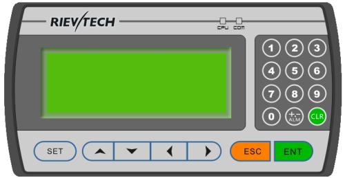 Панель управления кнопочная, STN 4.3, 192x64, ARM CORTEX-M3 72 МHz, ROM 256KB, RAM 256KB, 2xCOM RS232/422/485, USB Type-B, IP65 | код RTP1043 | Rievtech