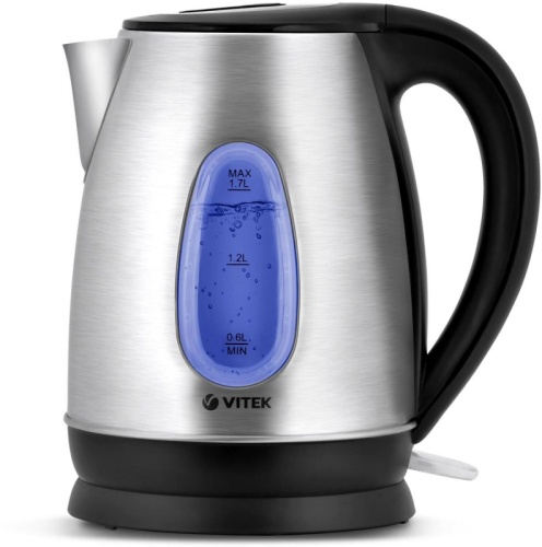 Чайник электрический Vitek VT-7039 1.8л. 2200Вт серебристый/черный корпус: металл (7039-VT-01) | код 1034015 | VITEK