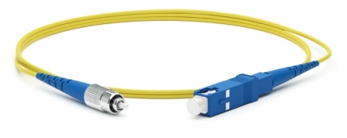 Патч-корд волоконно-оптический (шнур) SM 9/125 (OS2) FC/UPC-SC/UPC 2 мм simplex LSZH 50 м, Hyperline FC-S2-9-FC/UR-SC/UR-H-50M-LSZH-YL | код 247456 | Hyperline