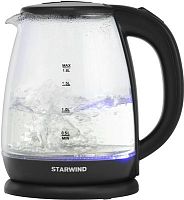 Чайник электрический Starwind SKG1055 1.8л. 1800Вт черный (корпус: стекло) | код 1639043 | STARWIND