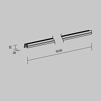 Профиль накладной Elasity IP L3000 черн. Maytoni O-TR001-P-B3M