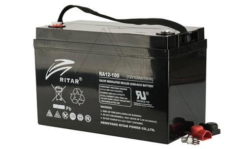 Батарея аккумуляторная Ritar RA12-100, F12(M8), 12V/100Ah, 220x328x172 HxLxW, 28.5kg, 12 лет | код RA12-100 | HAC