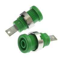 Гнездо RUICHI Z013 4 мм panel jack зелёный, на панель под пайку | код 106932 | Ruichi
