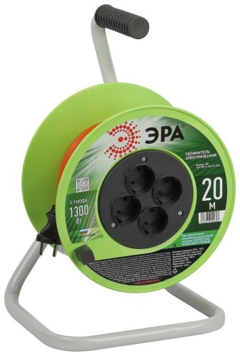 Удлинитель на катушке 4х20м без заземл. RP-4-2x0.75-20m ПВС 2х0.75 | код Б0059779 | Эра