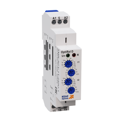 Реле времени OptiRel D TMR-ACY-1T-240U-1 циклическое 16А 1СО 12-230АС/DC | код 332030 | КЭАЗ