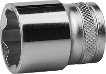 Головка торцевая ''INDUSTRIE QUALITAT'', Cr-V, FLANK, хромосатинированная, 1/2'', 22 мм | код 27805-22_z01 | KRAFTOOL