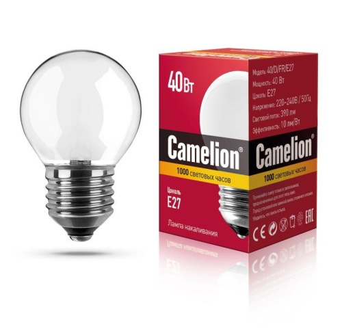 Лампа накаливания MIC D FR 40Вт E27 | код 9869 | Camelion