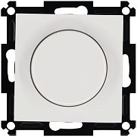 Универсальный диммер 3-500 Вт, Led 3-250Вт, HV - 500Вт, с накладкой, цвет белый | код G4012W-500RV | Jasmart