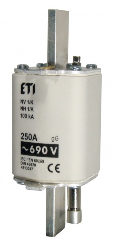 Предохранитель с бойком NH-1_K/gG 224A 690V | код 004113346 | ETI