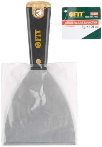 Шпатель для удаления ржавчины Профи, толщ. лезвия 1 мм, пластик.ручка с метал.бойком 4'' (100 мм) | код 6410 | FIT фото 3 Шпатель для удаления ржавчины Профи, толщ. лезвия 1 мм, пластик.ручка с метал.бойком 4'' (100 мм) | код 6410 | FIT фото 3