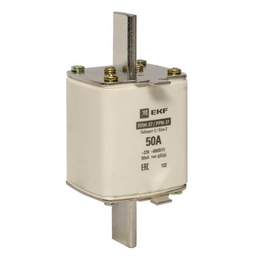 Плавкая вставка ППН-37 400/50А габарит 2 PROxima | код fus-37/400/50 | EKF