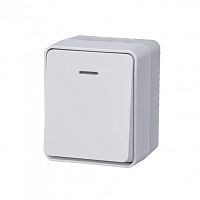 Выключатель 1-кл. ОП AtlasDesign Profi54 IP54 10AX с подсветкой бел. | код ATN540113 | Schneider Electric