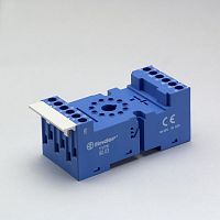 Розетка с винтовыми клеммами (с зажимной клетью) для реле 60.12, таймера 88.12, применяются модули 86.00, 86.30, 99.02, в комплекте металлическая клипса 090.33, версия: синий цвет | код 9002SMA | FINDER