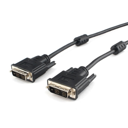 Кабель DVI-D single link Cablexpert CC-DVIL-BK-6, 19M/19M, 1.8м, CCS, черный, экран, феррит.кольца, пакет | код CC-DVIL-BK-6 | Cablexpert