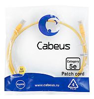 Cabeus PC-UTP-RJ45-Cat.5e-1m-YL Патч-корд U/UTP, категория 5е, 2xRJ45/8p8c, неэкранированный, желтый, PVC, 1м | код 7673c | Cabeus