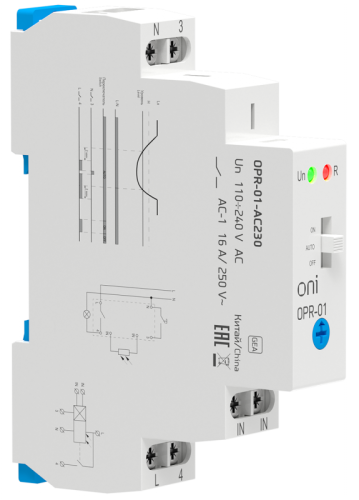 Фотореле OPR-01 1 конт. 230В АС с вынос.дат. ONI | код OPR-01-AC230 | ONI