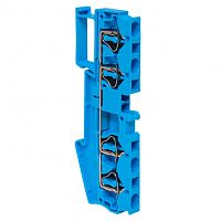 Колодка клеммная пружинная JXB-ST-4 41А 4 вывода синяя EKF | код plc-jxb-st-4-4-blue | EKF