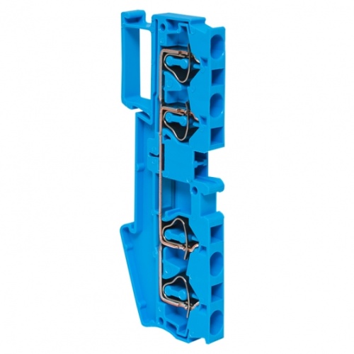 Колодка клеммная пружинная JXB-ST-4 41А 4 вывода синяя EKF | код plc-jxb-st-4-4-blue | EKF
