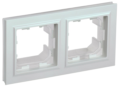 BRITE Рамка 2-местная IP44 РУ-2-БрЖ-44 жемчуг | код BR-M22-44-K36 | IEK