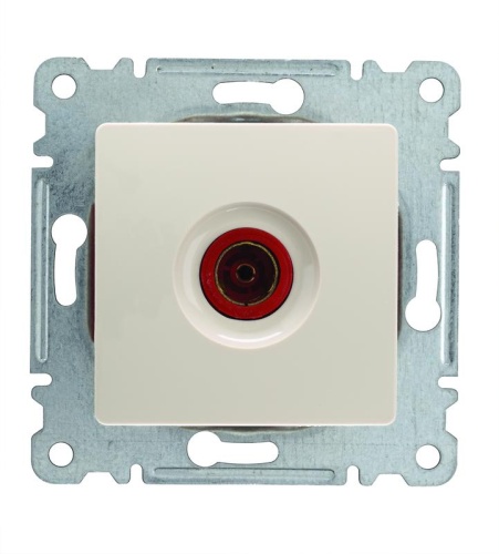 Розетка телевизионная оконечная TV Lillium 5дБ с панелью механизм крем. Makel 30010027