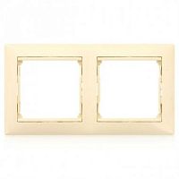 Рамка 2-м Valena горизонт. жемчуж. (блист.) IEK 694351