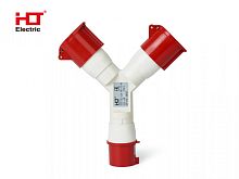 Розетка двухлучевая 1012-214 3Р+РЕ 16А 380В IP44 HLT | код 083-03-68 | HLT