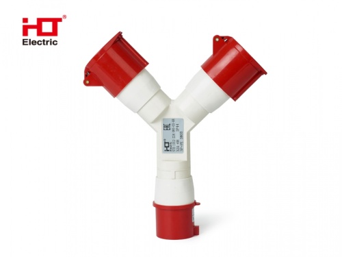 Розетка двухлучевая 1012-214 3Р+РЕ 16А 380В IP44 HLT | код 083-03-68 | HLT