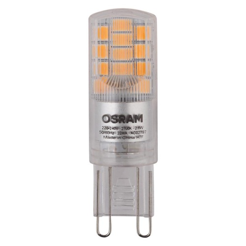 Лампа светодиодная LED STAR PIN30 2.6W/827 (замена 30Вт) 2.6Вт 2700К тепл. бел. G9 320лм 220-240В прозр. пласт. OSRAM | код 4058075056688 | LEDVANCE