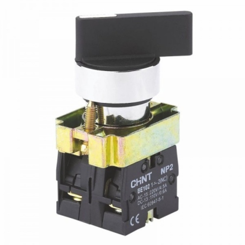 Переключатель NP2-BJ23, 2 положения фиксацией, 2НО, IP40 (R) | код 575532 | CHINT