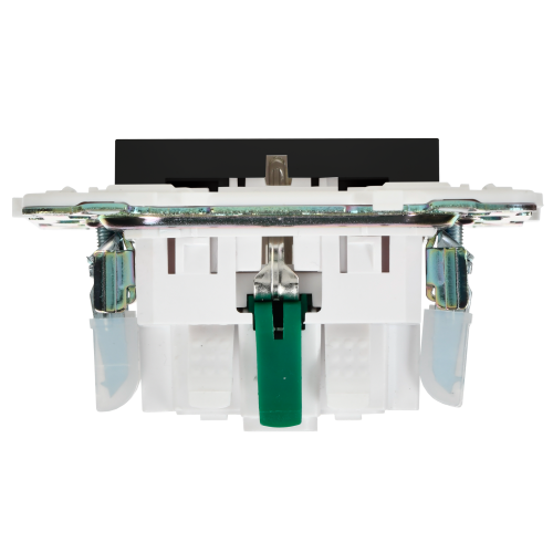 SKANDY Розетка с заземлением с защитными шторками 16А безвинтовой контат SK-R06Bl черный IEKновинка | код SK-R14-16-1-K02 | IEK фото 3