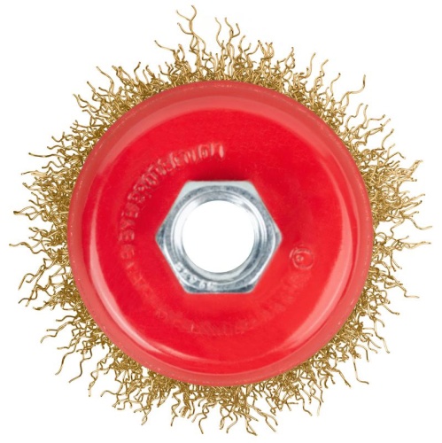 Кордщетка-чашка, гайка М14, стальная латунированная волнистая проволока 65 мм | код 39265 | FIT фото 2 Кордщетка-чашка, гайка М14, стальная латунированная волнистая проволока 65 мм | код 39265 | FIT фото 2