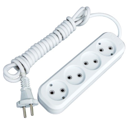 Удлинитель "Эксперт" 4 гнезда 5 метров 10А/2,2кВт без заземления ПВС 2х0,75 PROxima | код UBA10-275-4-05 | EKF