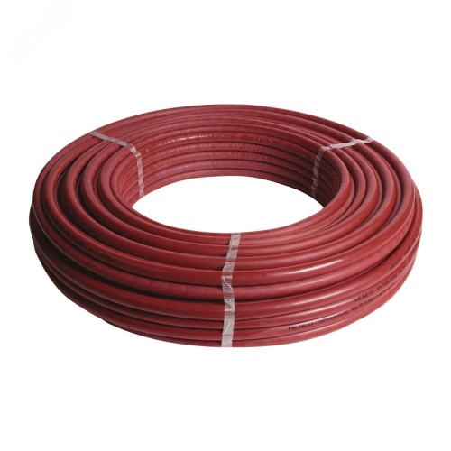 Труба металлополимерная standart 26х3 pexc-al-pex c, в красной изоляции (6мм), бухта 50 метров | код 50-ISO4-26-RO | Henco