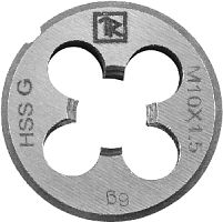MDG61 Плашка D-DRIVE круглая ручная с направляющей в наборе М6х1.0, HSS, Ф25х9 мм | код MDG61 | Thorvik