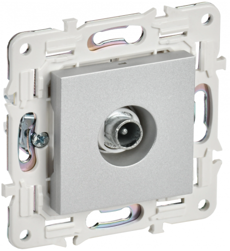 SKANDY Роз. TV проходная SK-A17S сереб. IEK | код SK-A10-P-K23 | IEK