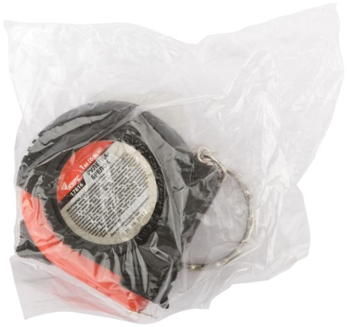 Рулетка-брелок, обрезиненный корпус 1 м х 6 мм | код 17816 | FIT фото 3