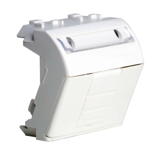 BRAVA Адаптер для информационныx разъемов Keystone 2 модуля белый | код 76613B | DKC фото 2