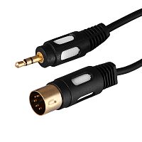 Шнур DIN 5 Pin - Stereo 3,5 мм, длина 1,5 метра (GOLD) REXANT | код 17-2502 | REXANT