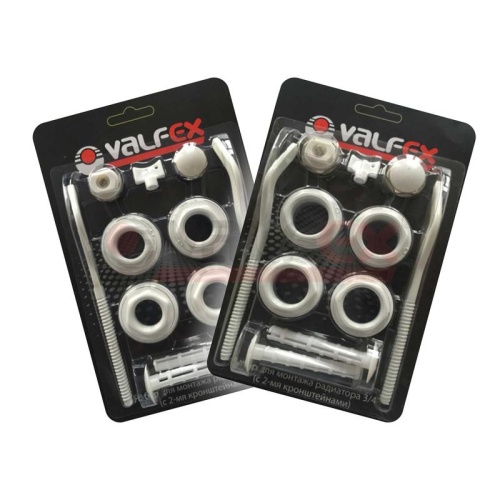 Комплект для монтажа радиаторов с 2-мя кронштейн ми 1/2'' | код. AD-1002 1/2 | Valfex