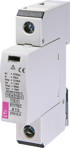 Ограничитель перенапряжения ETITEC B T12 275/12,5 (1+0) 1p | код 002440313 | ETI